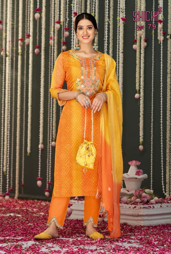 Indo Shichi Fancy Festive Wear Designer Printed Heavy Salwar Suit Collection